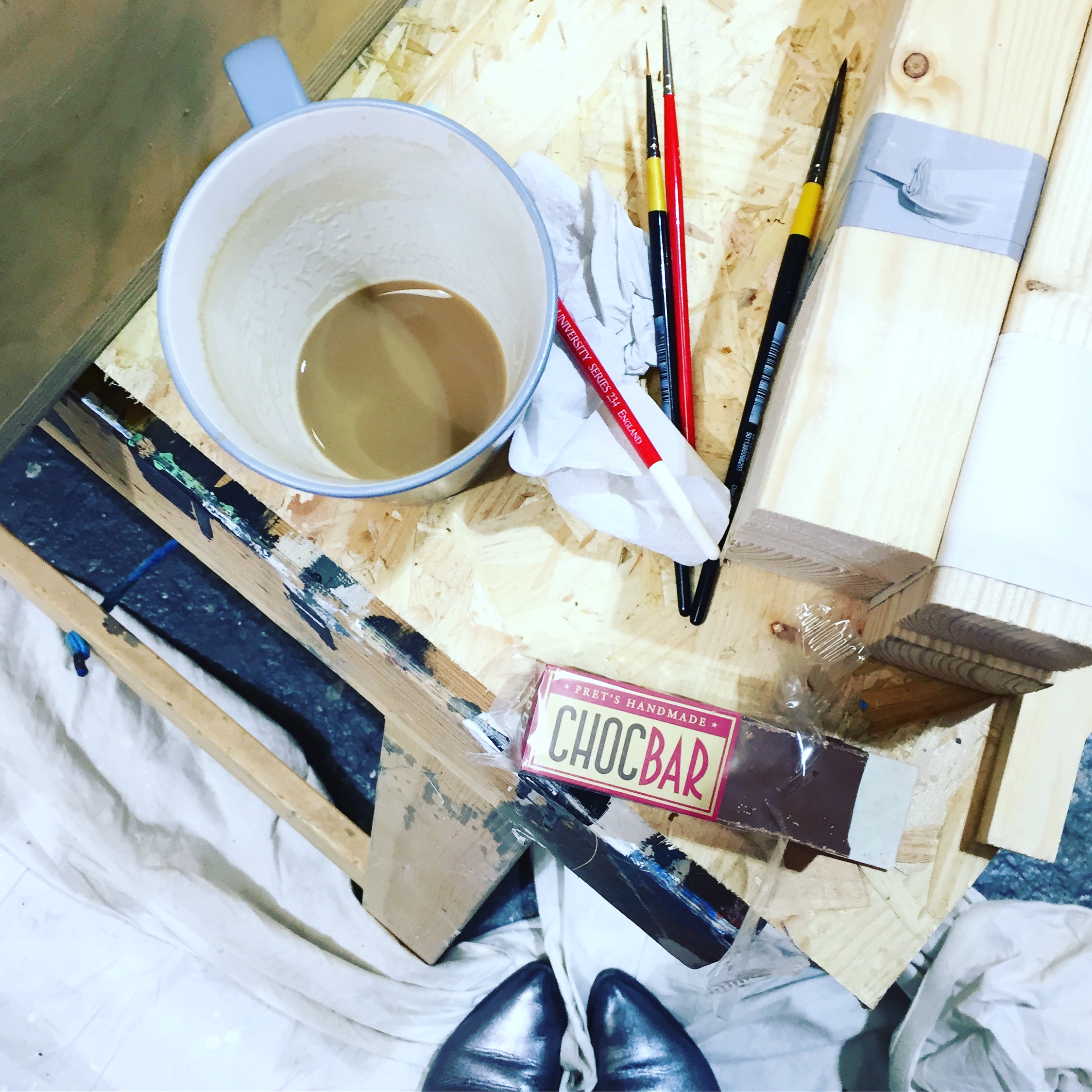 Louise Frost Multidisciplinary freelance maker and scenic creative with props, paint finishes:, floral and plant installations, set dressing, sign writing and calligraphy